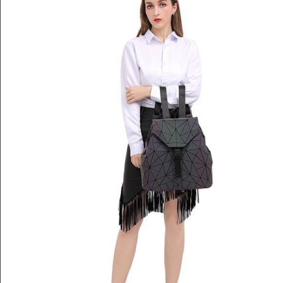 Holographic Backpack Luminous Geometric - Picture 5 of 8